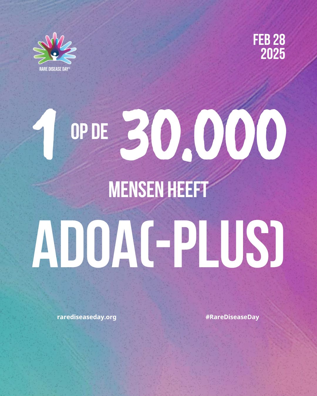 1 op de 30.000 mensen heeft ADOA(-plus)