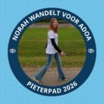 Norah (13) walks the Pieterpad for the Cure ADOA Foundation