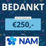 De NAM doneert € 250,- aan Cure ADOA Foundation!