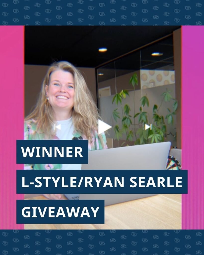Printscreen of announcement video with the text 'Winner L-style/Ryan Searle giveaway'