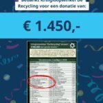 Geweldige donatie van Kringloopwinkel “De Recycling”!
